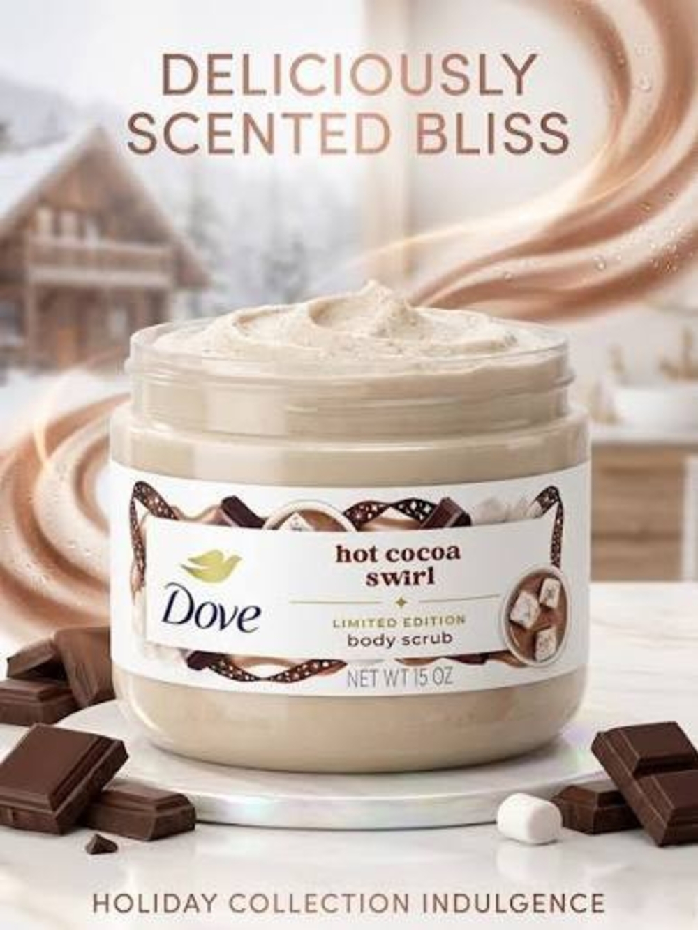 Dove Hot Cocoa Swirl Limited Edition Body Scrub